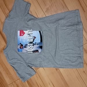 Boys xtra - Large The Nike Tee gray shirt baseball Just Do It
